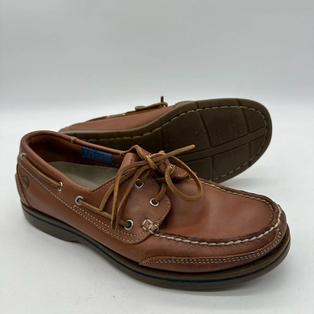 Rockport APM2664F Men's Size 9M‎ Brown Leather Boat Shoes Dock Footwear
